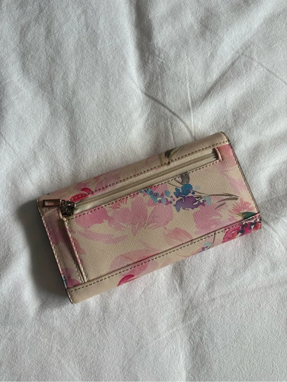 GUESS Floral Pink Cream Women's Wallet